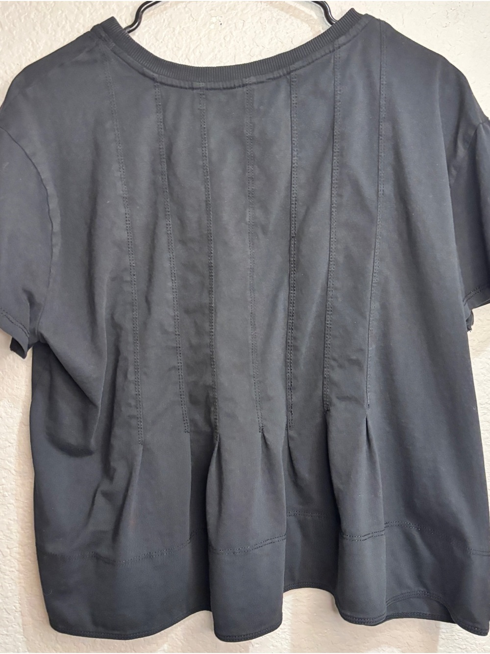 Pilcro Charcoal Short Sleeve Pleated-Hem Tee - Picture 5 of 5